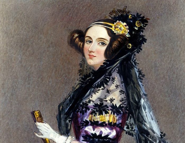 Watercolour portrait of Ada Lovelace.